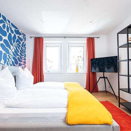 Bunter Hund Apartments - Zentrales Apartment, Parkplatz, Wintergarten, Kinderzimmer ローテンブルク・オプ・デア・タウバー エクステリア 写真